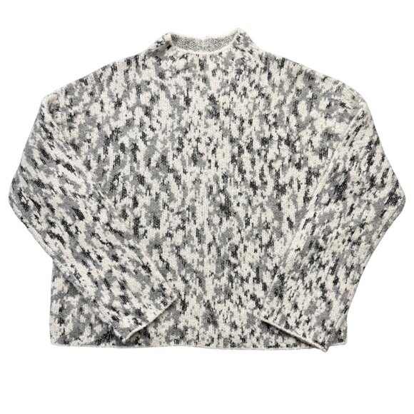 Vince Alpaca Wool Blend Sweater Gray Quiet Luxury Cozy Minimalist Scandi Women M - Picture 2 of 11